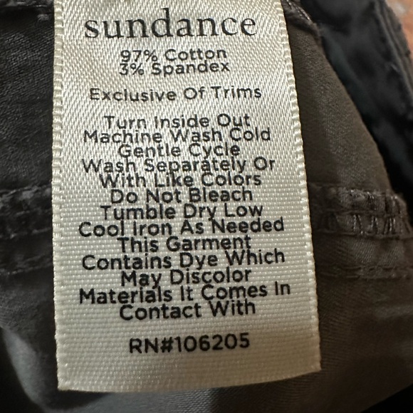 Sundance embroidered floral cargo pants grey size P8 boho casual utility - Picture 5 of 8